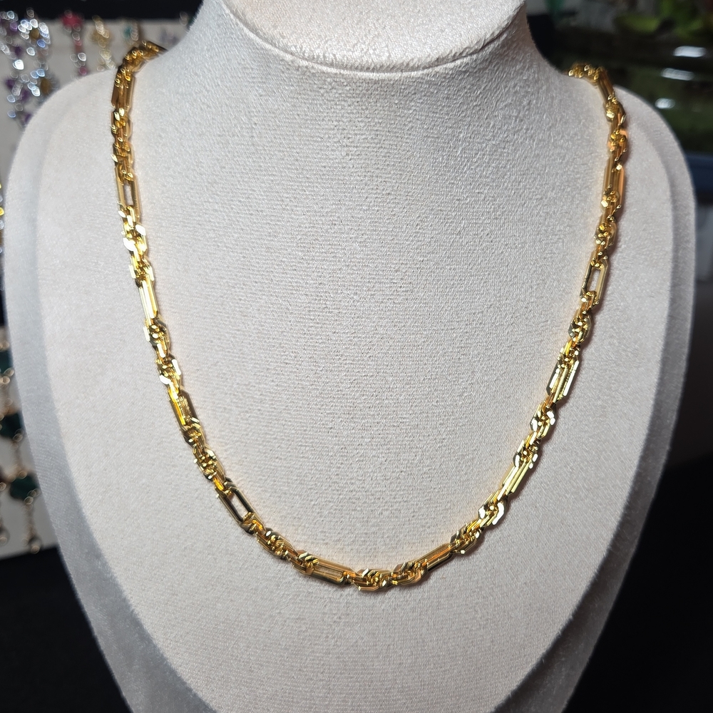 Elegant 18k Gold Filled Italian Milano Rope Chain Necklace